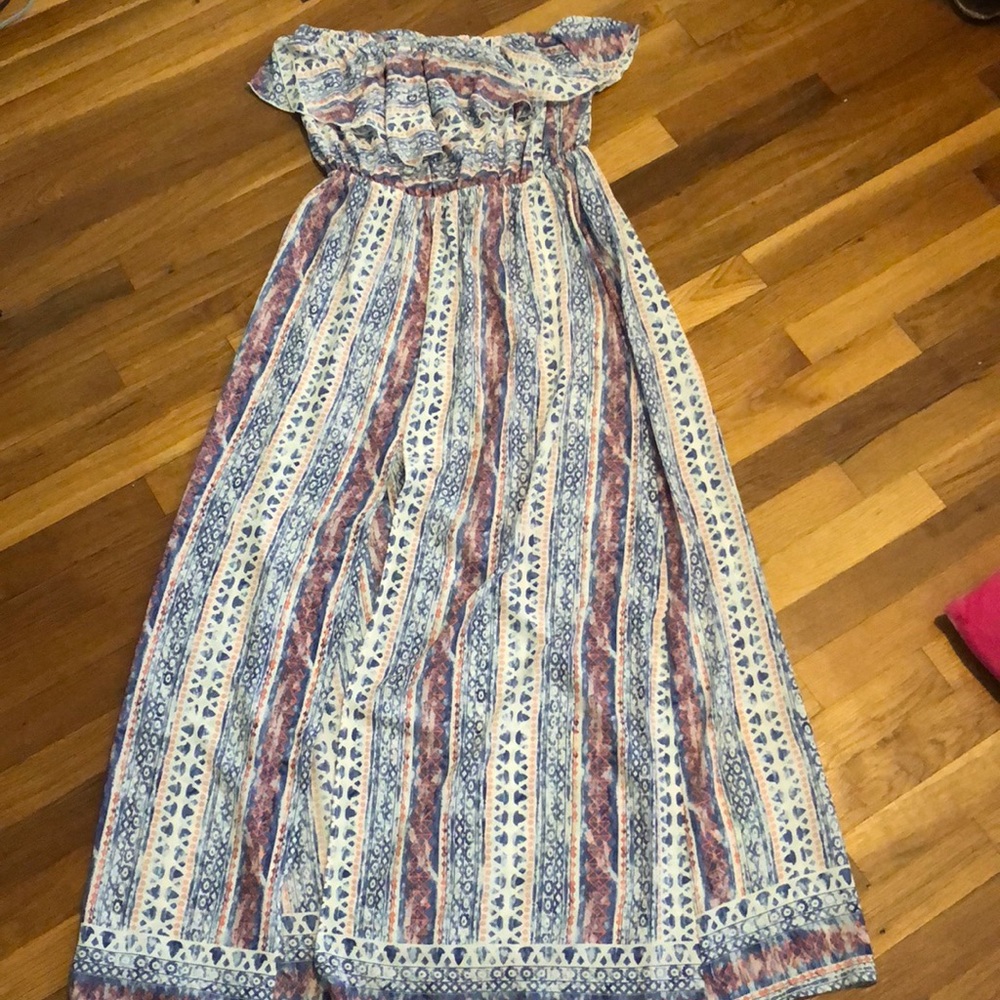 Maxi Strapless Summer Dress Large